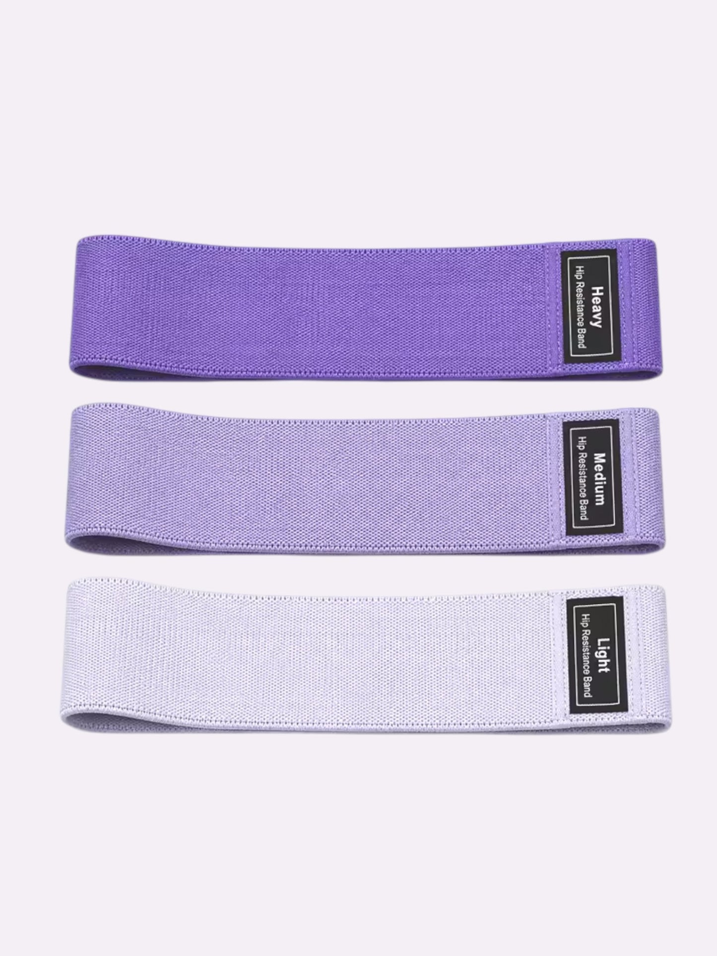 Fabric Resistance Bands – Set of 3 | Anti-Roll | Light, Medium, Heavy