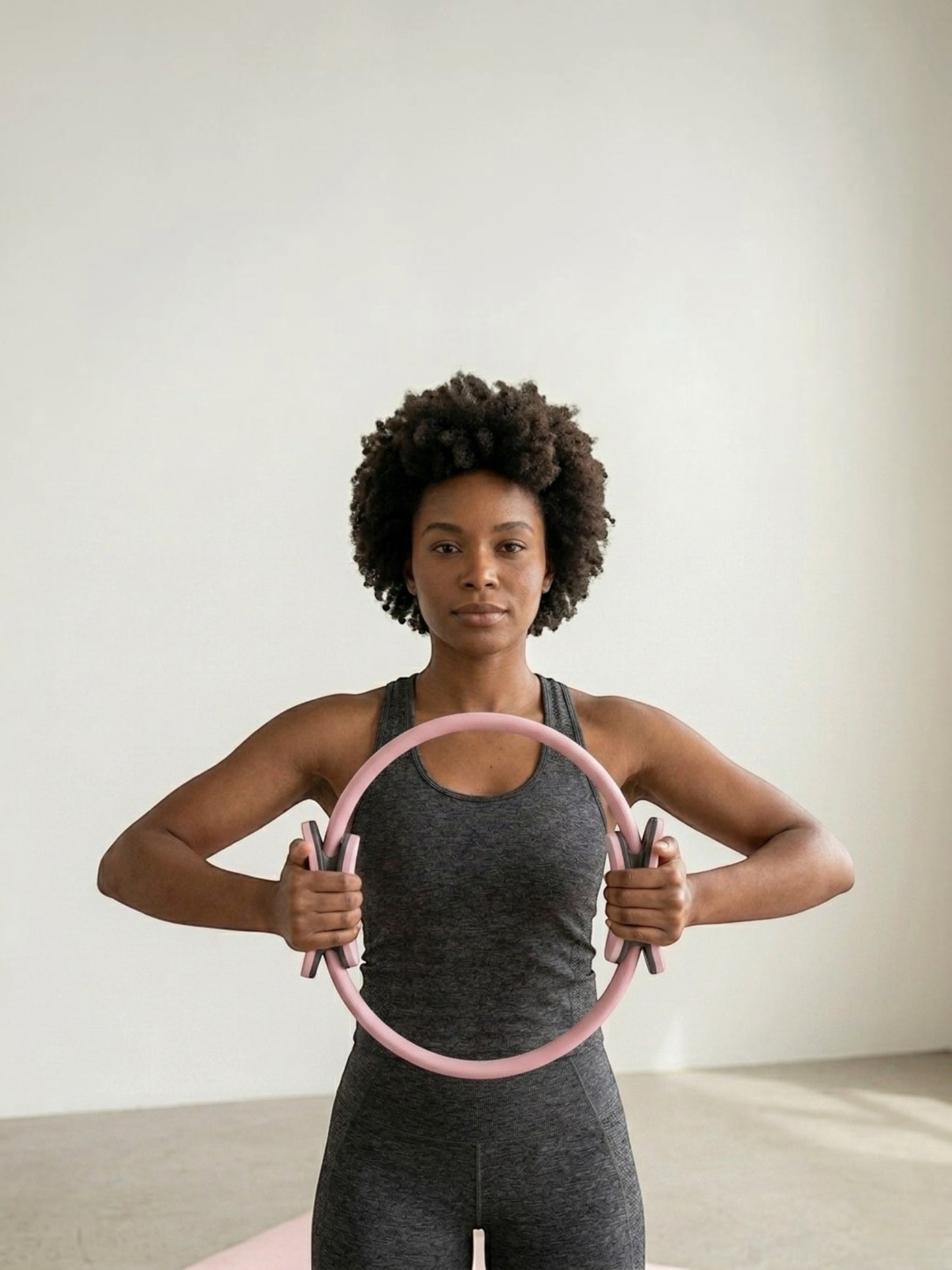 Pilates Toning Ring – Fiberglass | Dual Padded Handles | 14.5 in | 3 Colors